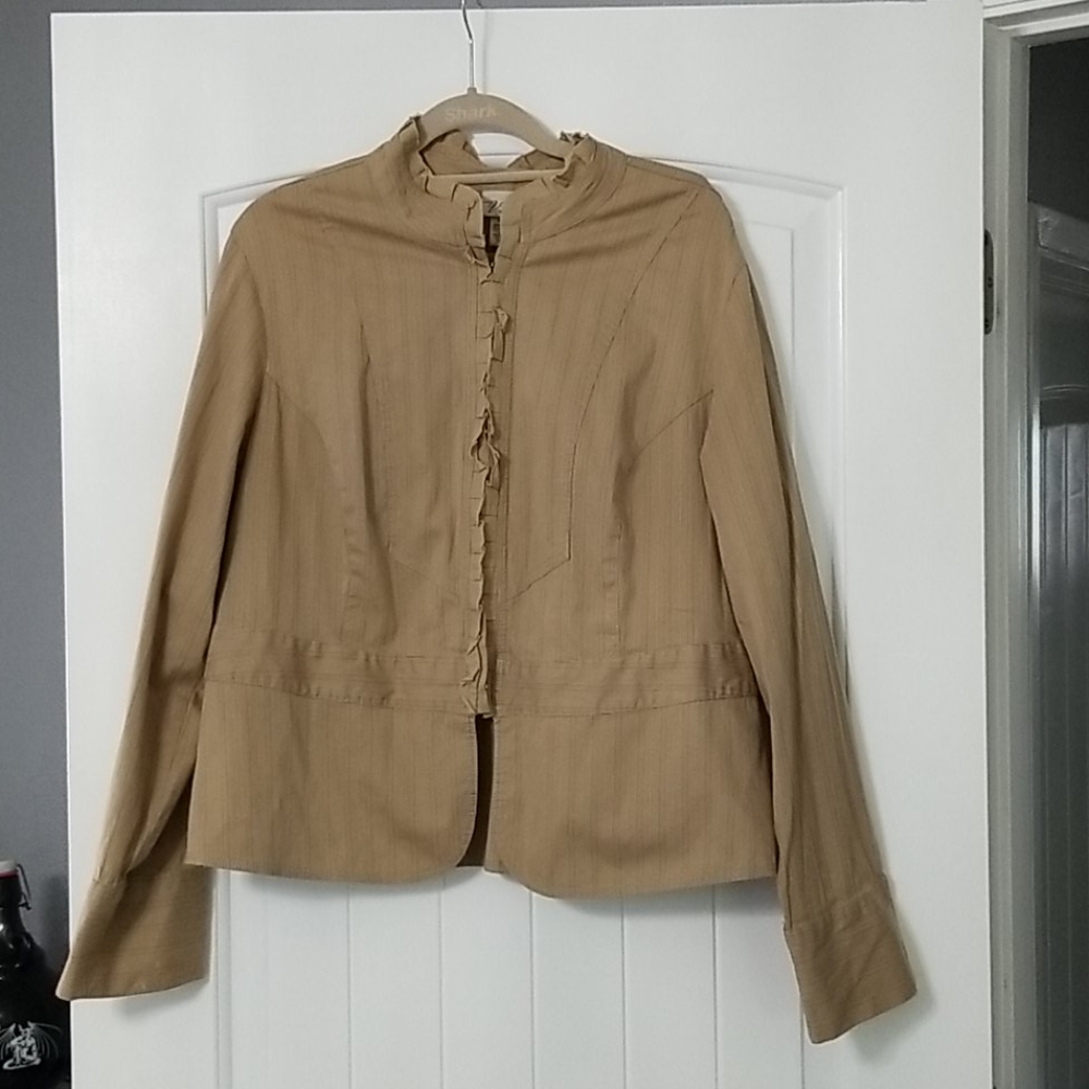 Tan/ pinstripe blazer